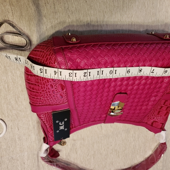 M.C. Pink Leather Handbag - Picture 5 of 9